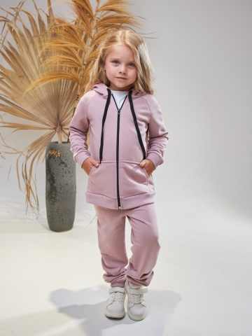 Купить оптом 328-ПУ. Костюм детский  на молнии, пудра хлопок 65%, 35% ПЭ, 3-х нитка без начеса 80,86,92 в Москве