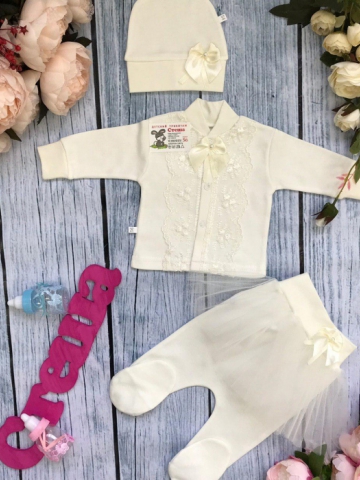 Купить оптом 172. Костюм 3-х предметник "юбка" , хлопок 100 % интерлок в Москве