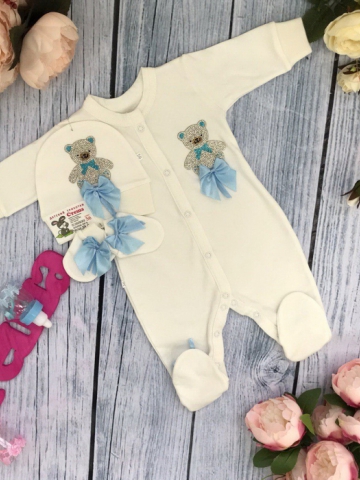 198. Комбинезон с шапкой ясельный, хлопок 100 % интерлок