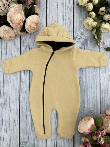 Купить оптом 308-СЛ. Комбинезон с капюшоном, хлопок 65%, 35% ПЭ, 3-х нитка с начесом + интерлок 62,68,74,80 в Москве